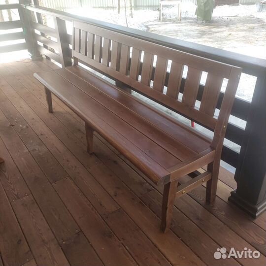Скамейка со спинкой