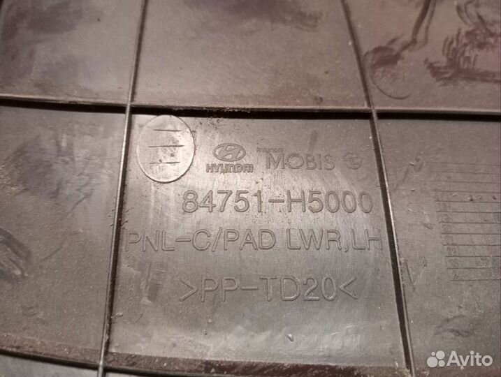 Накладка торпедо левая с кнопками Хендай Солярис 2