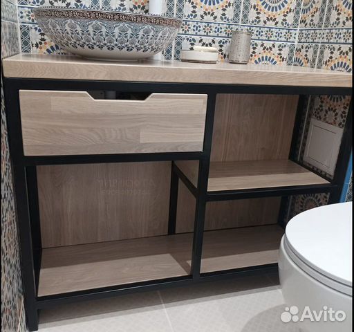 Тумба под раковину в стиле лофт №4