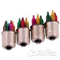 Лампа, габарит, с цоколем, 4шт, 5 цветов (мерцание