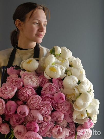Пионы Букет пионов 3 5 7 11 22 шт