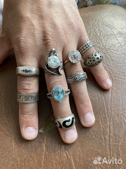 Крупные серебряные кольца