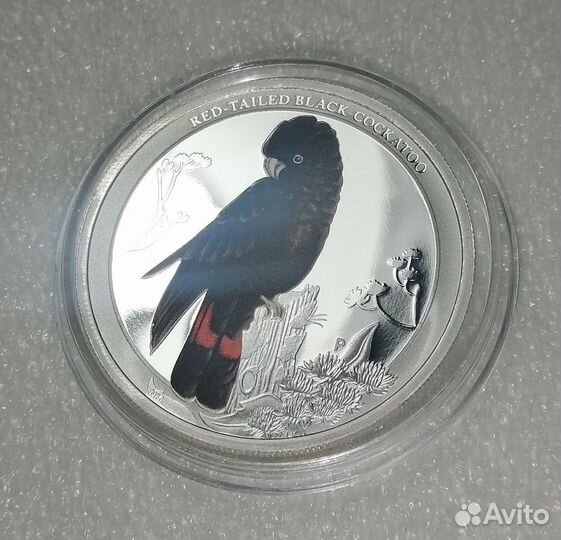 Краснохвостый чёрный Какаду 50 центов Австралии