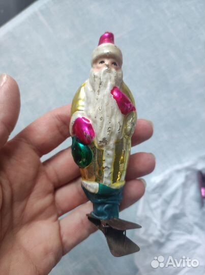 Советские елочные игрушки на прищепке