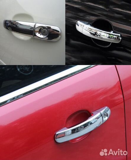 Хром накладки на дверные ручки Ford Focus 2/3