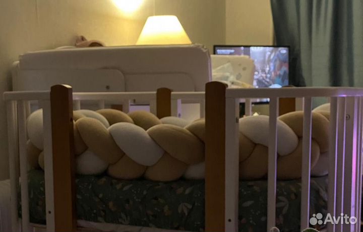 Бортик коса в кроватку