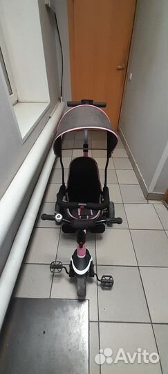 Детский велосипед трехколесный с ручкой