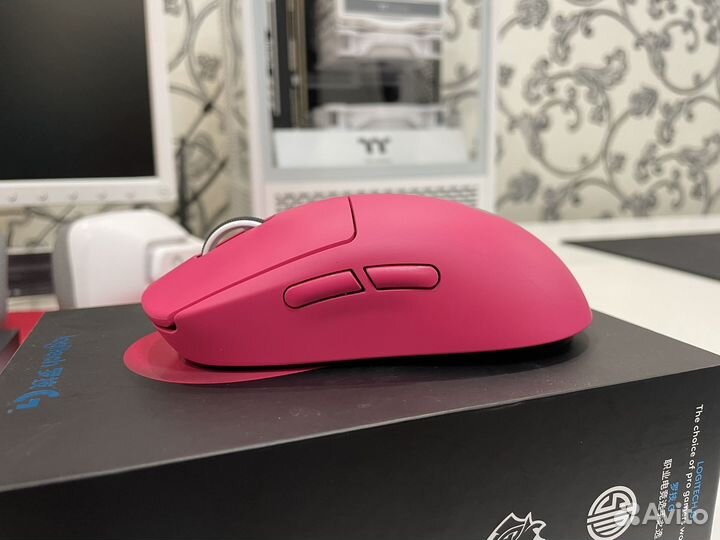 Logitech g pro x superlight pink + глайды