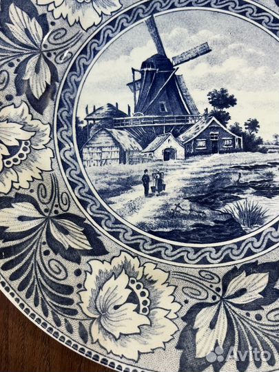 Настенная декоративная тарелка Delft