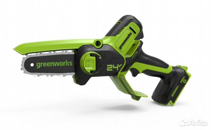 Цепная мини пила Greenworks GD24csmnx, 24v, 15 см