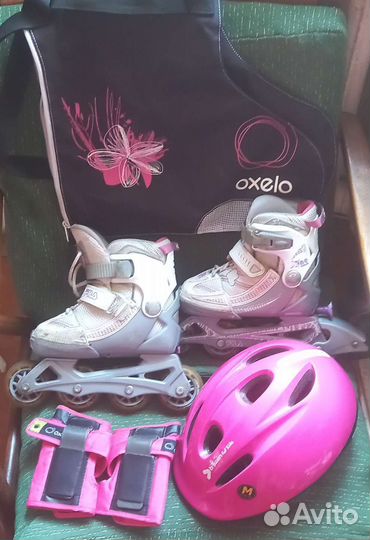 Роликовые коньки Fila 29-32 р,шлем, чехол, защита
