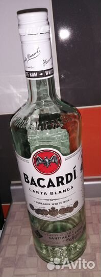 Бутылка bacardi 1 литр пустая