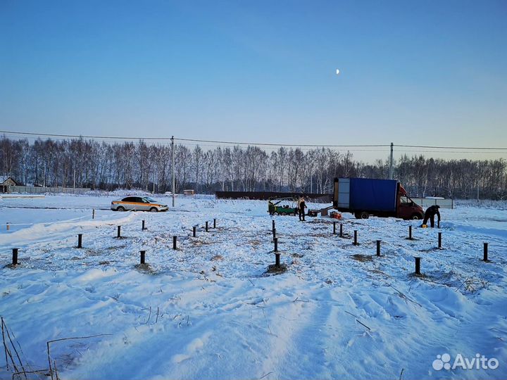 Винтовые сваи под ключ установка