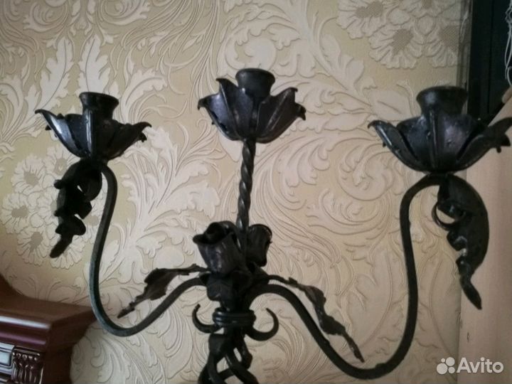 Подсвечник (канделябр) кованый