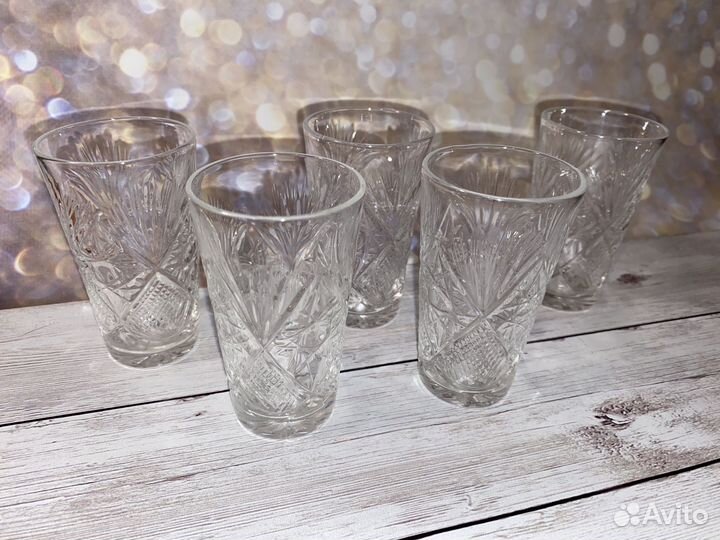 Хрустальные стопки 5 шт