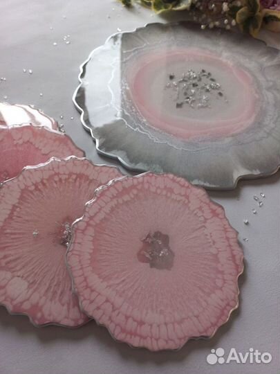 Набор для сервировки/поднос из эпоксидной смолы