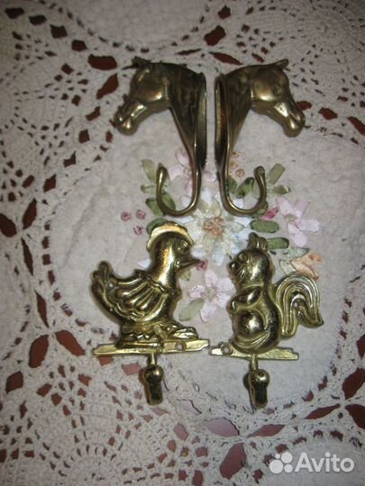 Винтажные вешалки бронза латунь Германия