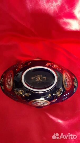 Конфетница.Фарфор.Кобальт.Позолота.Китай