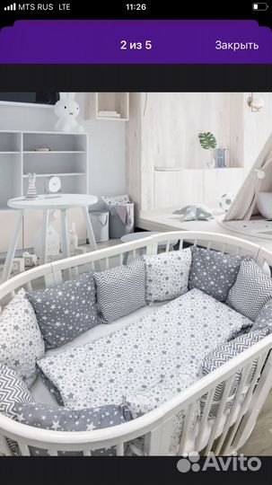 Бортики и одеяло в детскую кроватку