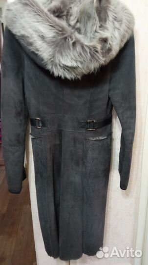 Дубленка натуральная женская длинная 44