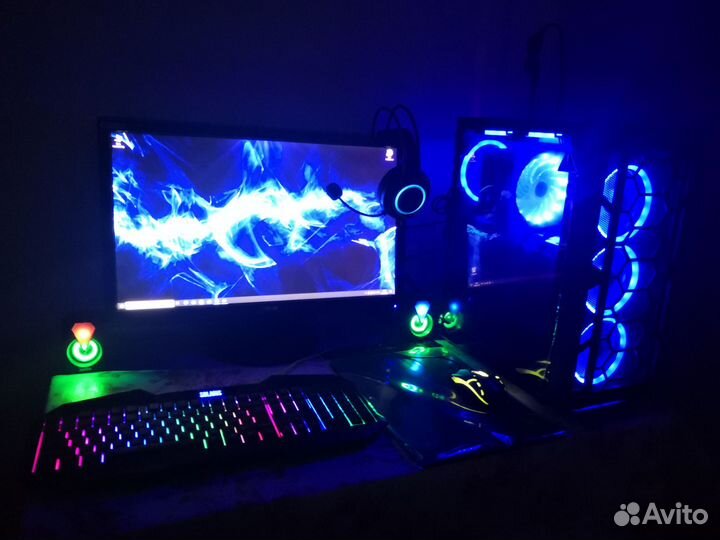 Компьютер 8 ядер с монитором полный комплект