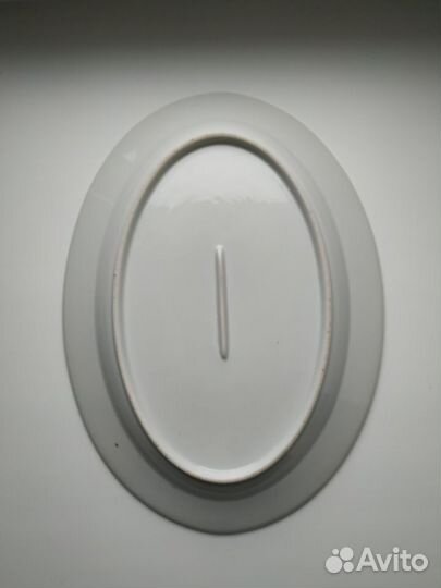 Старинный фарфор, овальное блюдо