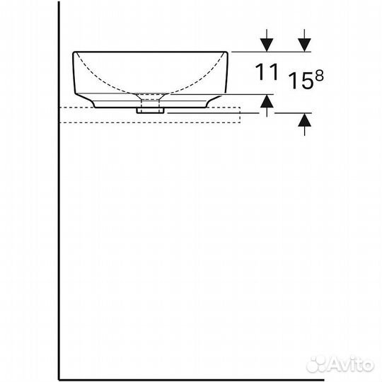 Раковина-чаша Geberit VariForm 40 500.768.01.2 Бе