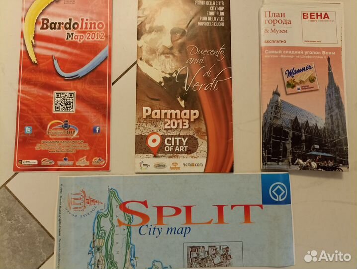 Карты, планы, схемы городов (Италия и др.)комплект