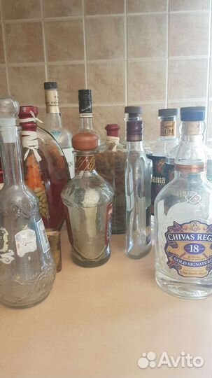 Бутыли декоративные для творчества разной формы