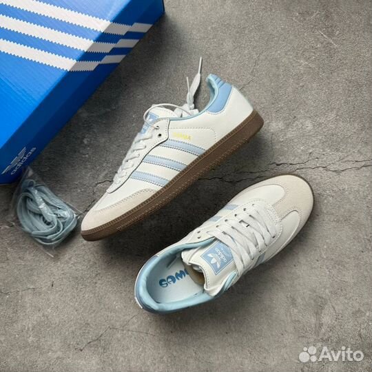 Adidas samba голубые