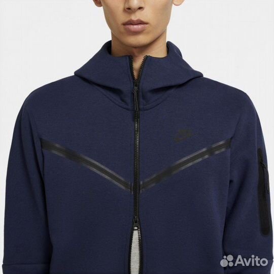 Худи Nike tech fleece синее