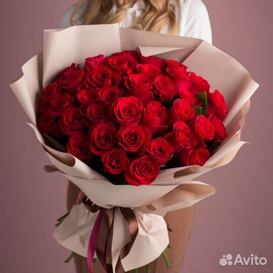 Букет 41 красная роза Цветы Красноярск