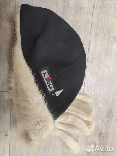 Шапка меховая из светлой норки