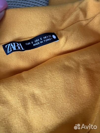 Платье Zara миди оранжевое S