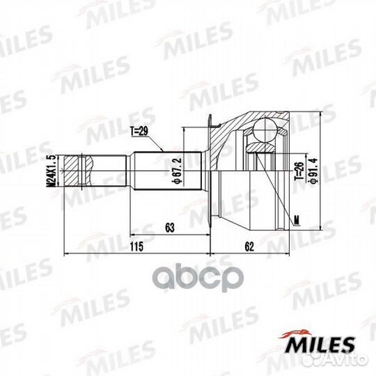 ШРУС nissan pathfinder R51M/navara D40M 2.5DCI 05