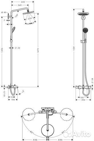 Hansgrohe 27223000 Душевая система