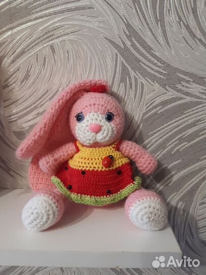 Мягкая игрушка заяц ручной работы