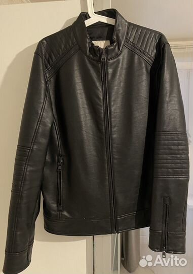 Кожаная куртка Mango