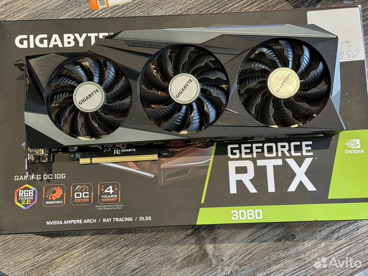 Видеокарта gigabyte GeForce RTX 3080 10gb gaming