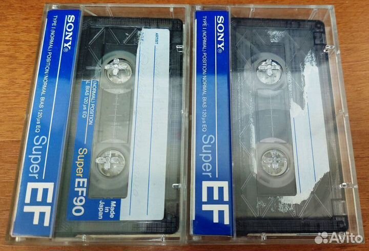 Аудиокассеты Sony, чистые и с записями. Футляр