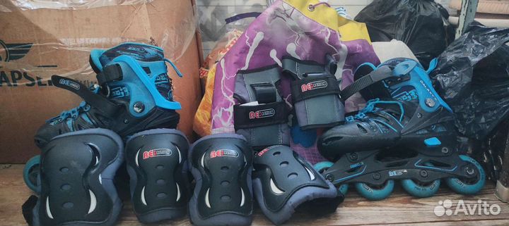 Детские ролики и защита 32 35