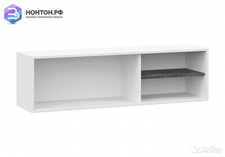 Полка навесная Чарли белый / дуб крафт золотой / а