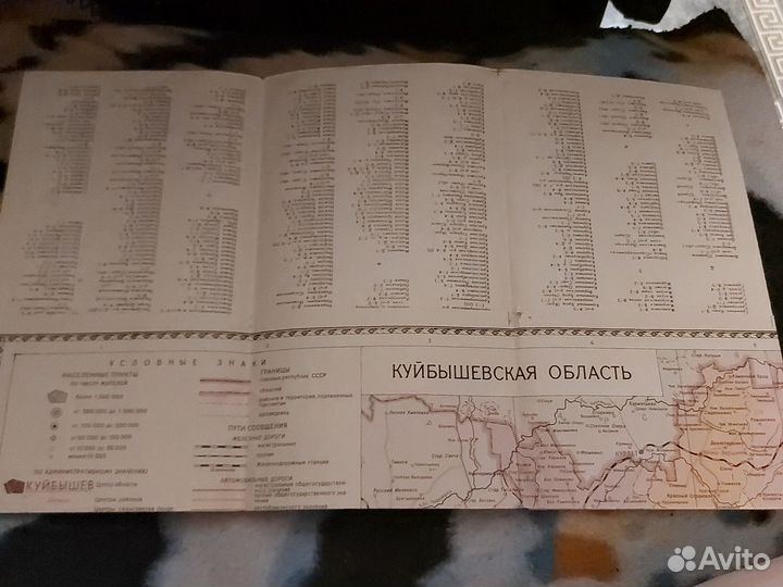 Справ-административная карта Куйбышев. область