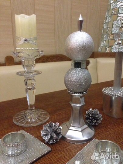 Настольный декор. « Ель серебристая. Мозаика»