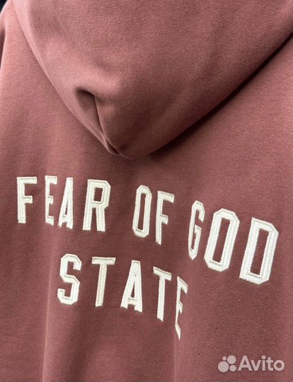 Тёплые Зип худи essentials fear of god