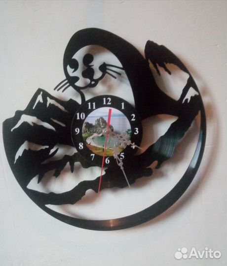 Часы настенные из виниловой пластинки
