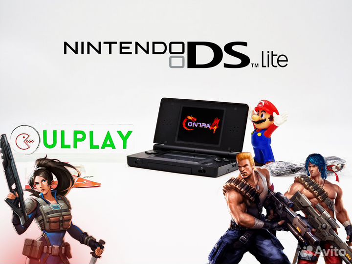Nintendo DS Lite Black +Flash картридж +любые игры