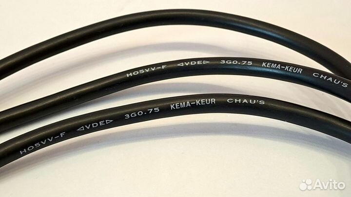 Кабель питания для Компьютера H05VV-F VDE 3G 0.75