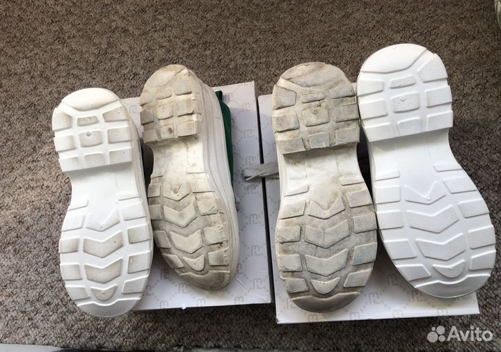 Черные и зеленые кеды р. 41