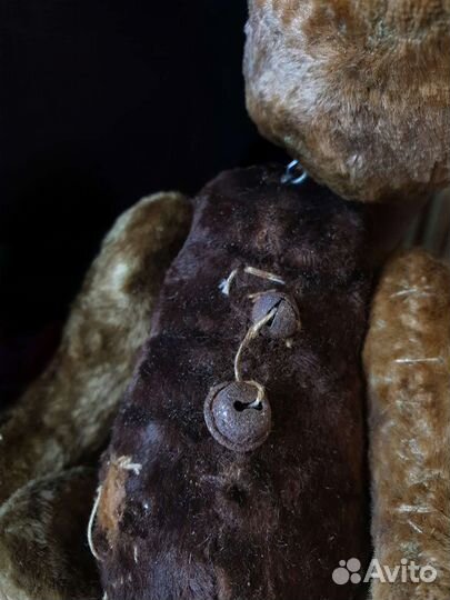 Мишка Тедди коллекционный, винтажный плюш, опилки